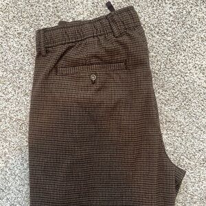 Brown checkered taper pant